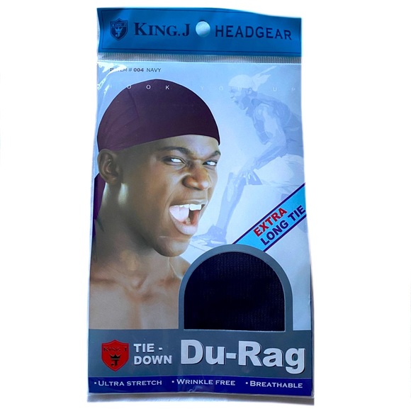 Extra long tie-down durags navy blue - Picture 1 of 1